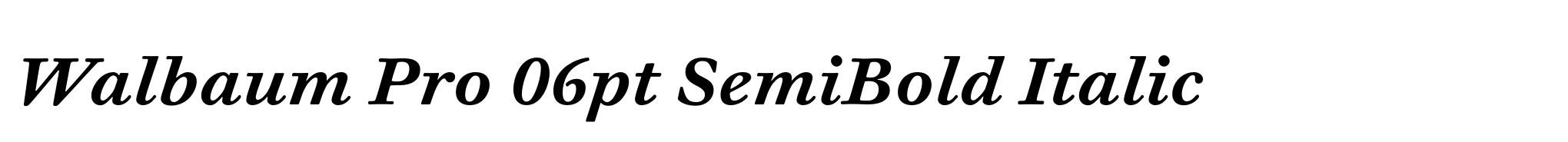 Walbaum Pro 06pt SemiBold Italic image